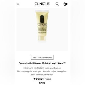 Clinique Dramatically Different Moisturizing Lotion+ in Cream 15ML